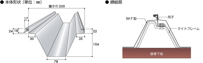SV-7型 – はぜ締め折板 ‹ 折板 ‹ 製品情報 | 株式会社セキノ興産［金属