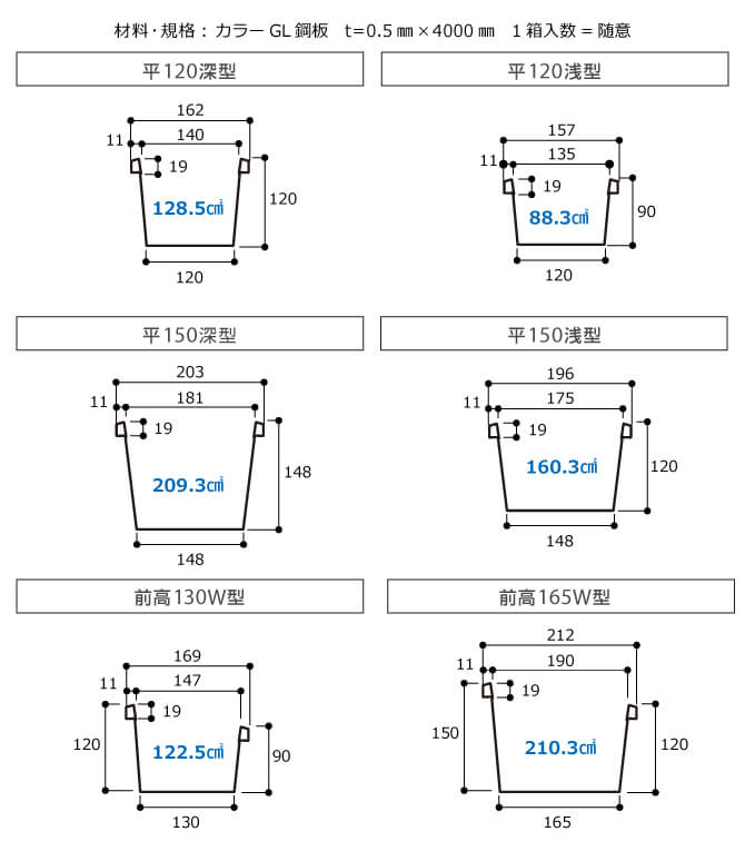 大型折板用雨とい – 雨樋 ‹ 製品情報 | 株式会社セキノ興産[金属屋根メーカー]